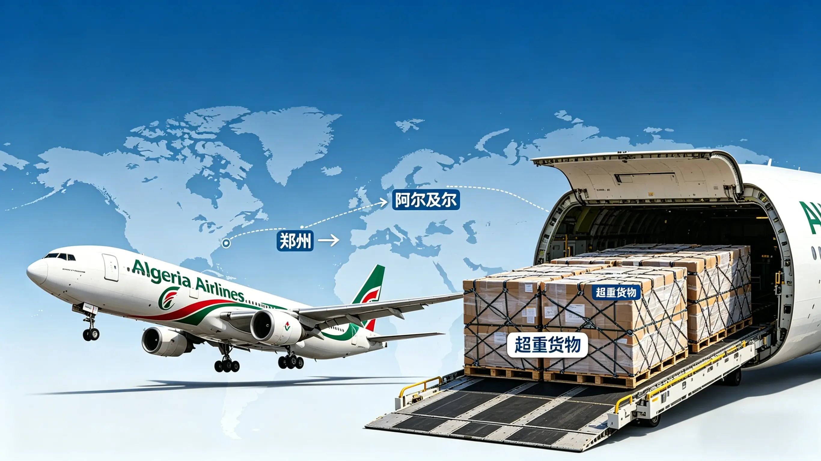 郑州始发，超重货极速通达阿尔及尔 —— 我司 TK 航空专线服务案例